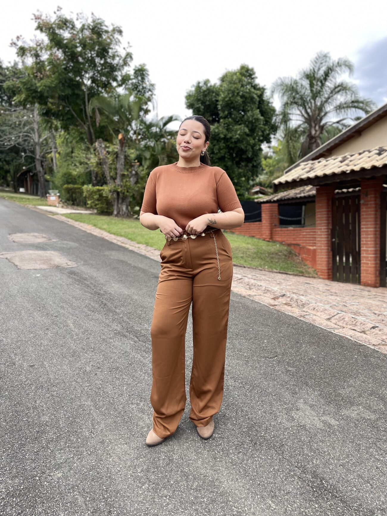 Blusa de lã Fabi - Terracota - Image 4
