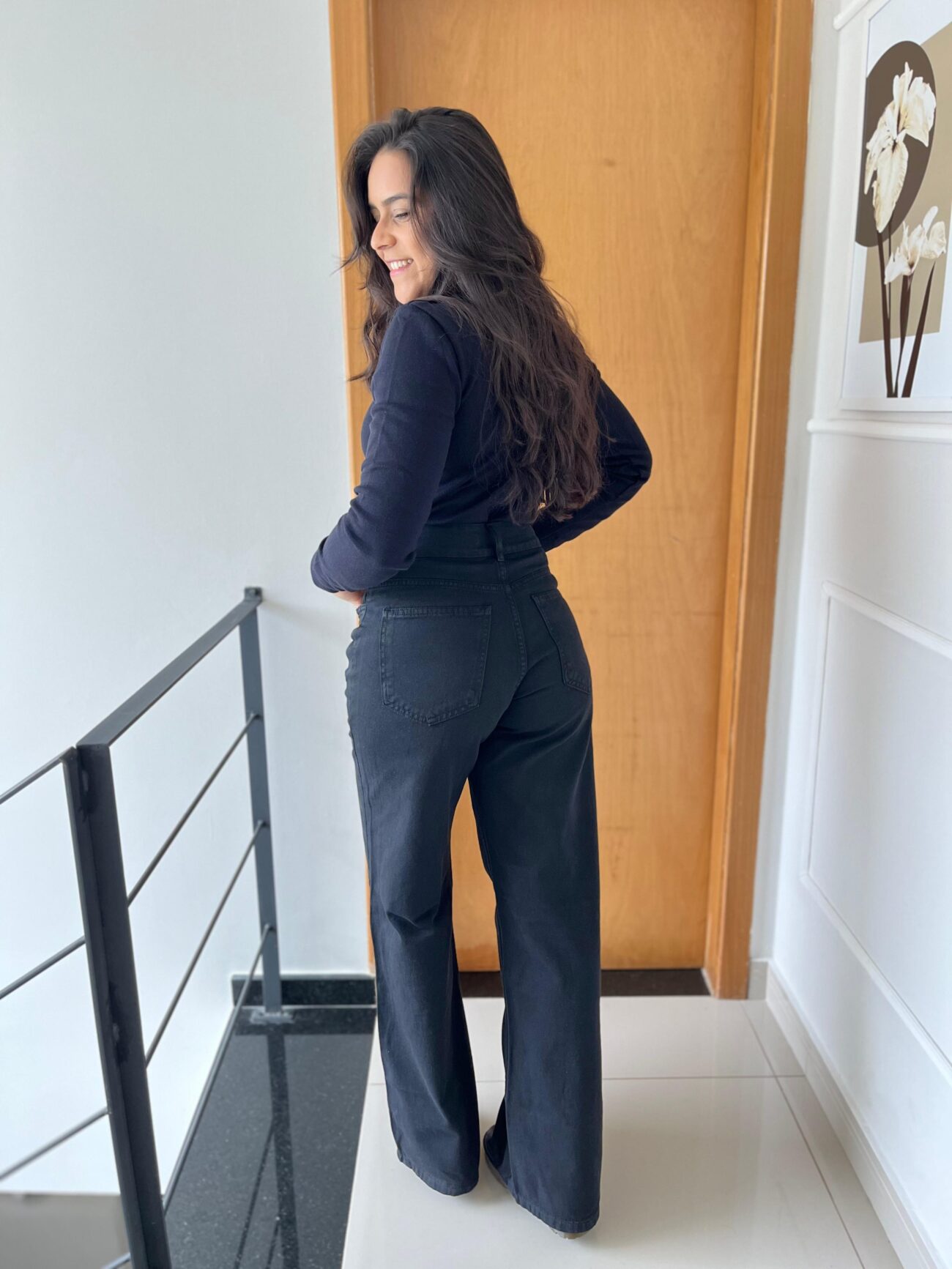 Calça Jeans Amanda  - Jeans Preto - Image 4