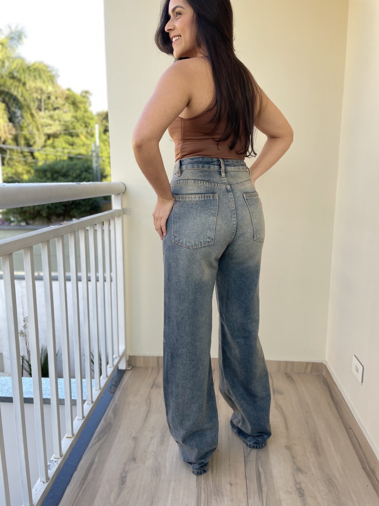 Calça Jeans Luana -  Jeans Estonado - Image 6