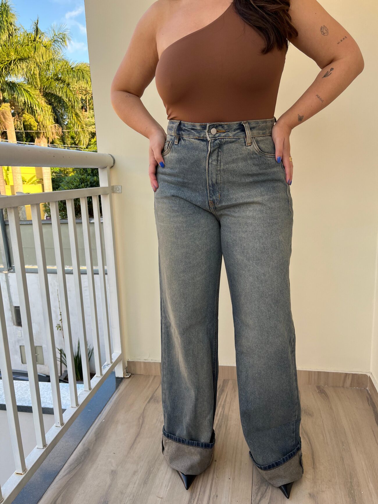 Calça Jeans Luana -  Jeans Estonado - Image 3